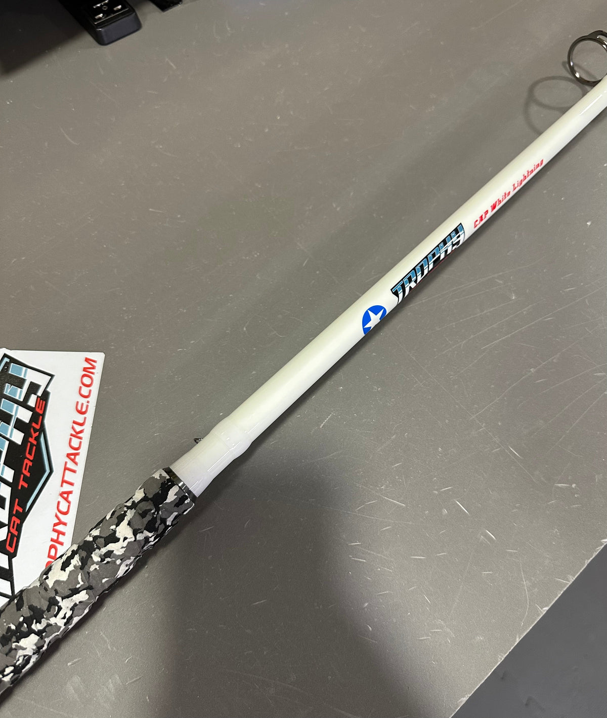 White Lightning 7'6" Spinning Catfish Rod | Trophy Cat Tackle